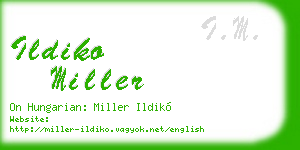 ildiko miller business card
